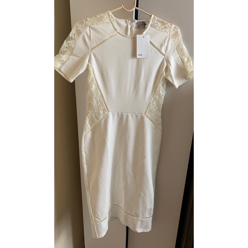 ASOS Pencil Dress with Lace and Ladder Insert. - Picture 6 of 7
